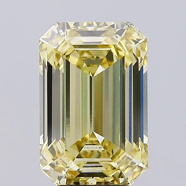6.67ct Emerald Lab Grown Diamond (Colour Fancy Yellow, Clarity VS1, IGI Certified)