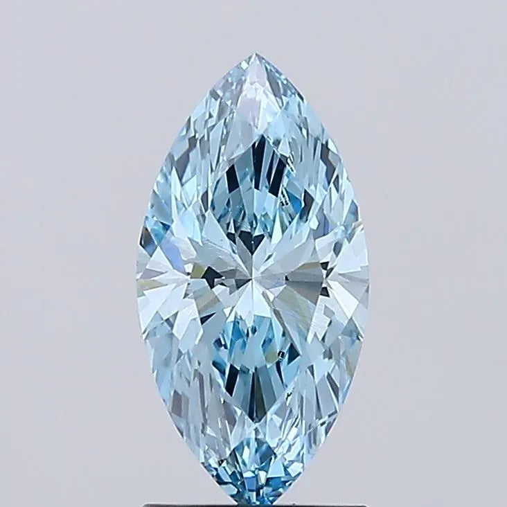 1.50ct Marquise Lab Grown Diamond (Colour Fancy Vivid Blue, Clarity VS1, IGI Certified)