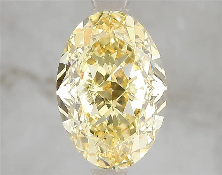 4.04ct Oval Lab Grown Diamond (Colour Fancy Intense Yellow, Clarity VS1, IGI Certified)