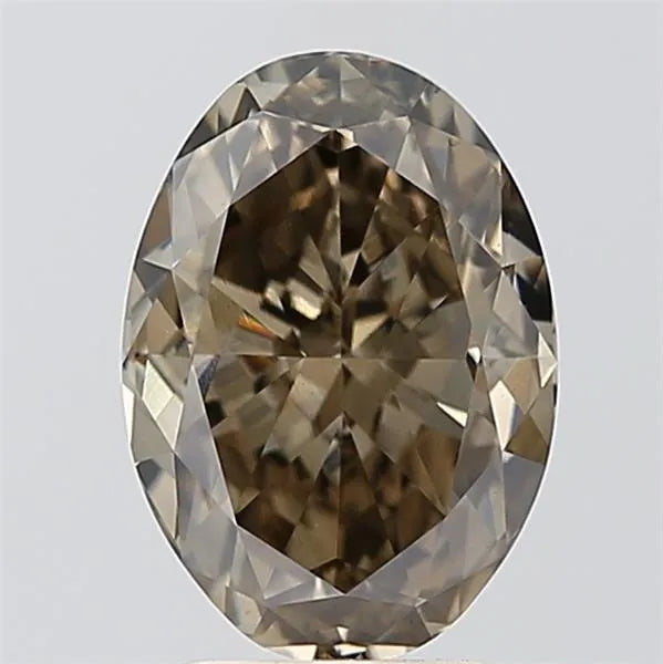 3.08ct Oval Lab Grown Diamond (Colour Fancy Yellowish Gray, Clarity VS2, IGI Certified)