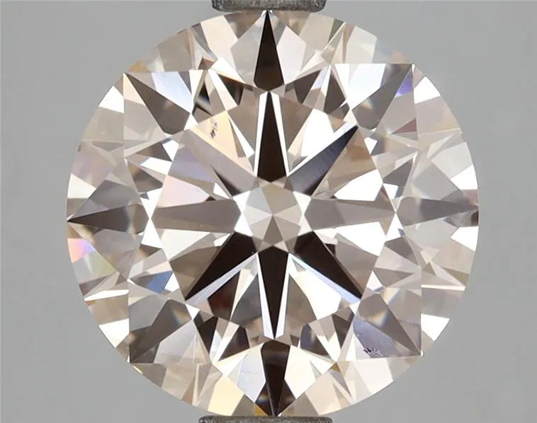 3.03ct Round Lab Grown Diamond (Colour Light Pink, Clarity VS1, Cut ID, IGI Certified)
