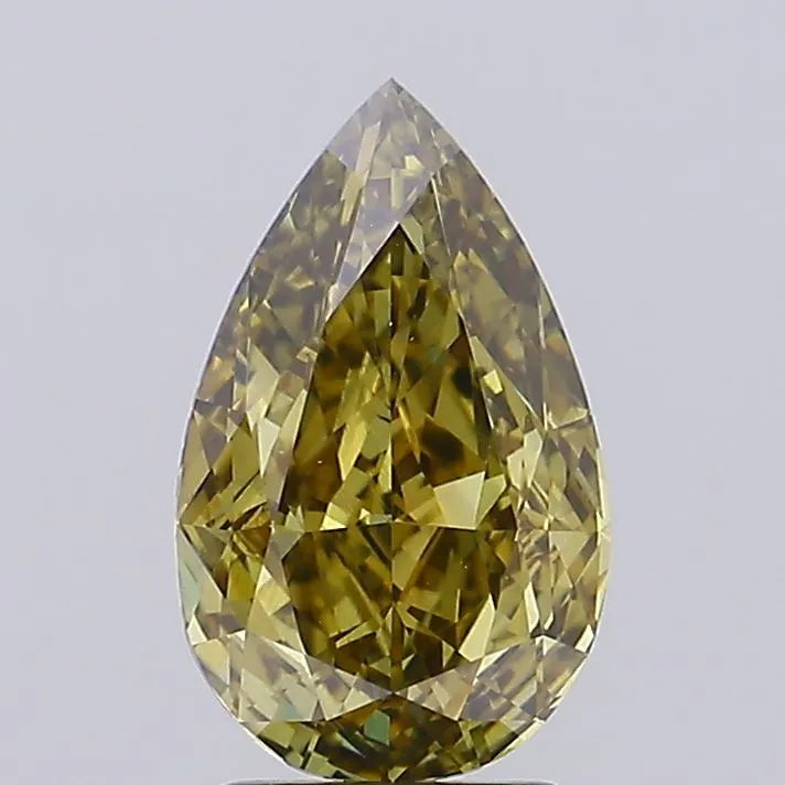 2.68ct Pear Lab Grown Diamond (Colour Fancy Intense Yellowish Black, Clarity VS1, Uncertified)