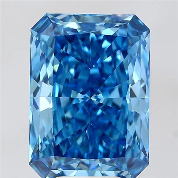 7.09ct Radiant Lab Grown Diamond (Colour Fancy Vivid Blue, Clarity VVS2, IGI Certified)