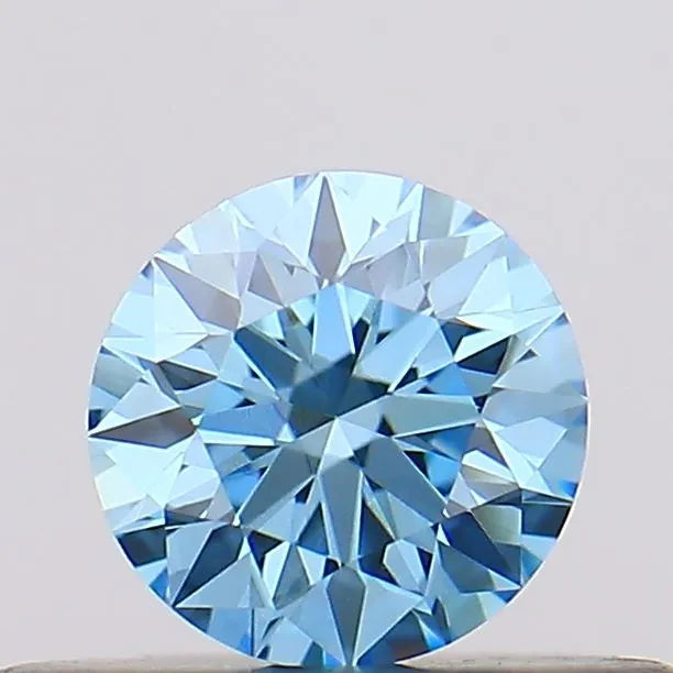 0.24ct Round Lab Grown Diamond (Colour Fancy Vivid Blue, Clarity VVS2, Cut ID, IGI Certified)