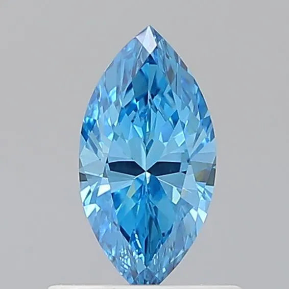 0.53ct Marquise Lab Grown Diamond (Colour Fancy Vivid Blue, Clarity VVS1, IGI Certified)