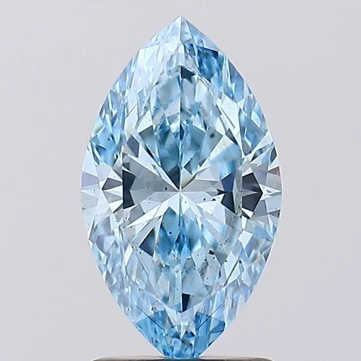 1.51ct Marquise Lab Grown Diamond (Colour Fancy Vivid Blue, Clarity SI1, IGI Certified)