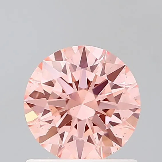 0.90ct Round Lab Grown Diamond (Colour Fancy Vivid Pink, Clarity VS2, Cut EX, IGI Certified)