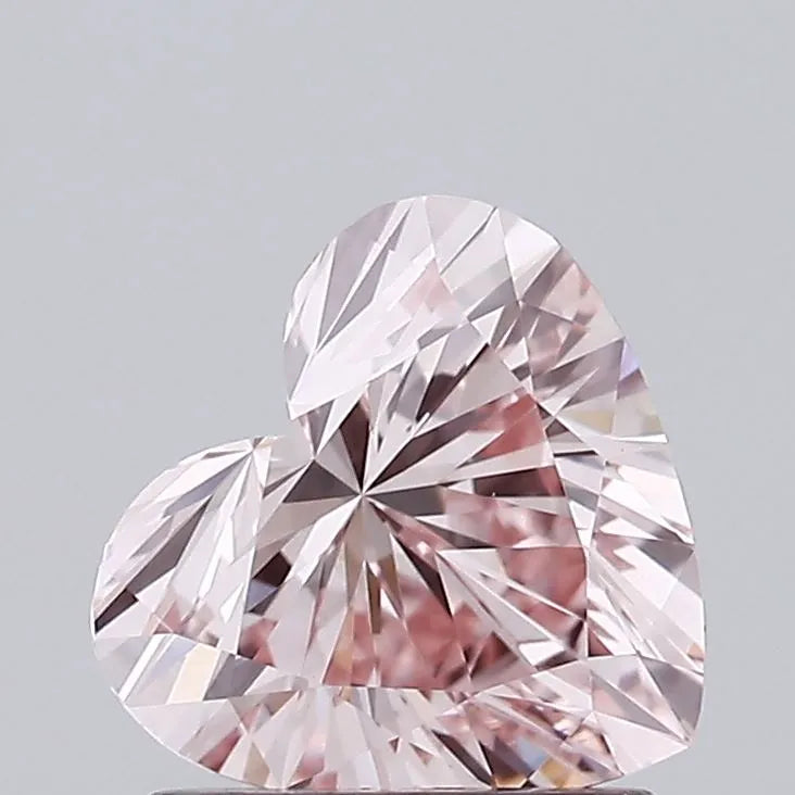 1.10ct Heart Lab Grown Diamond (Colour Fancy Brownish Pink, Clarity VVS2, IGI Certified)