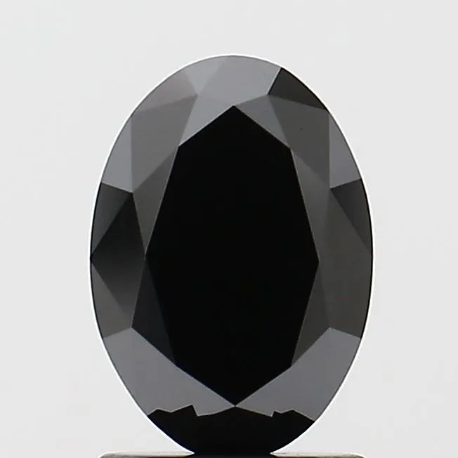 1.60ct Oval Lab Grown Diamond (Colour Fancy Vivid Black, Clarity VVS1, Cut EX, Uncertified)