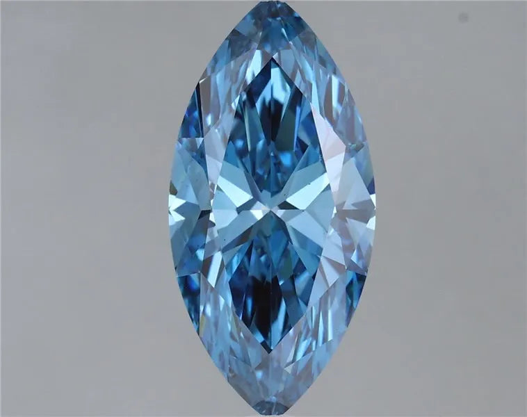 3.00ct Marquise Lab Grown Diamond (Colour Fancy Vivid Blue, Clarity VS1, IGI Certified)