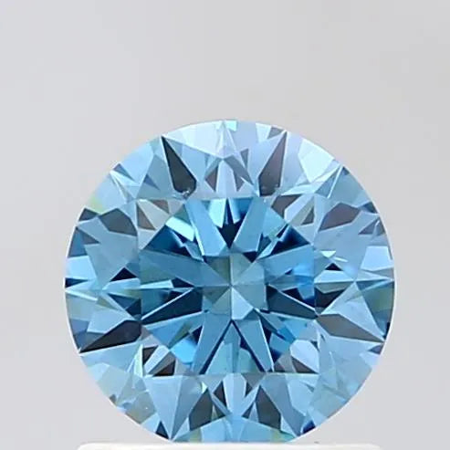 1.02ct Round Lab Grown Diamond (Colour Fancy Vivid Blue, Clarity VS2, Cut ID, IGI Certified)
