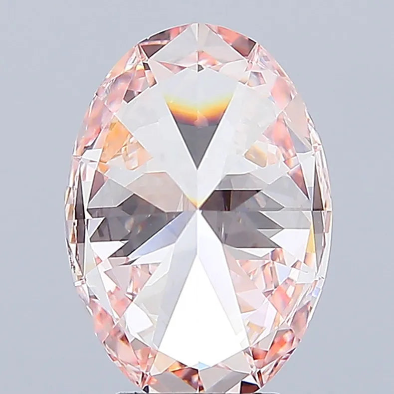 5.02ct Oval Lab Grown Diamond (Colour Fancy Vivid Pink, Clarity VVS2, IGI Certified)