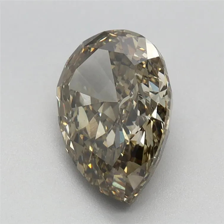 1.87ct Pear Lab Grown Diamond (Colour Fancy Brownish Gray, Clarity VVS2, Cut GD, IGI Certified)