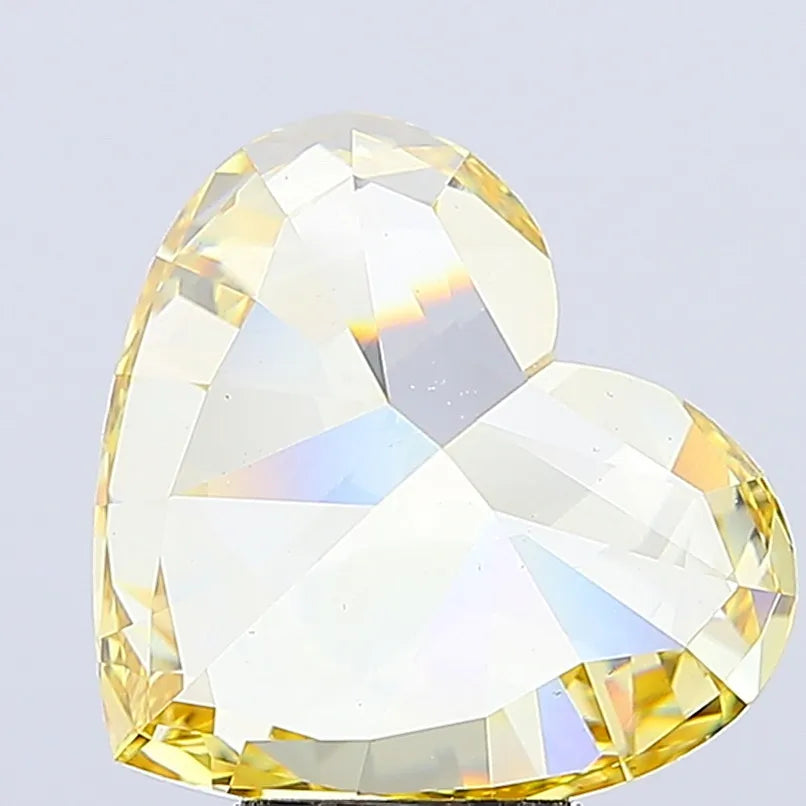 8.03ct Heart Lab Grown Diamond (Colour Fancy Vivid Yellow, Clarity VS1, IGI Certified)