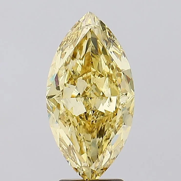4.00ct Marquise Lab Grown Diamond (Colour Fancy Vivid Yellow, Clarity VS2, IGI Certified)