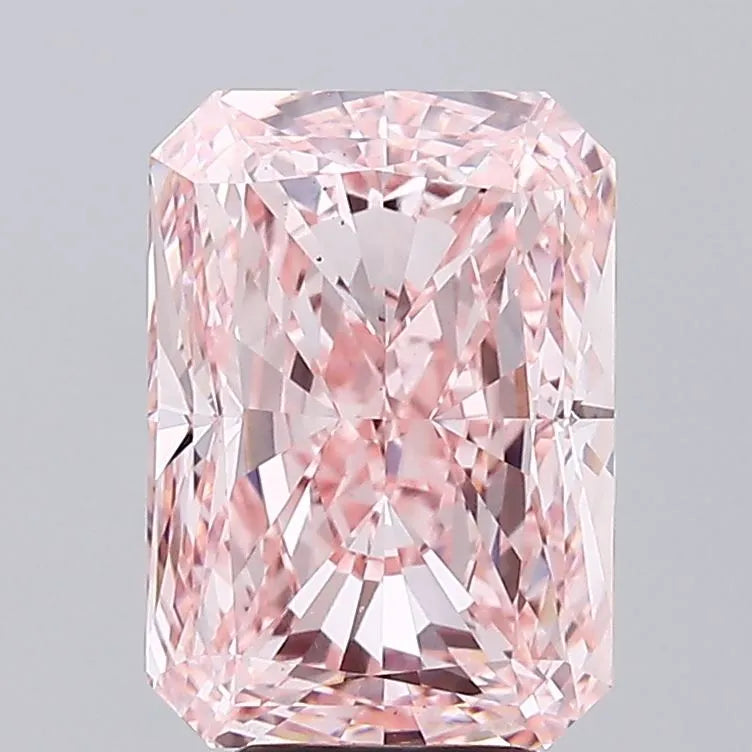 6.78ct Radiant Lab Grown Diamond (Colour Fancy Vivid Pink, Clarity VS1, IGI Certified)