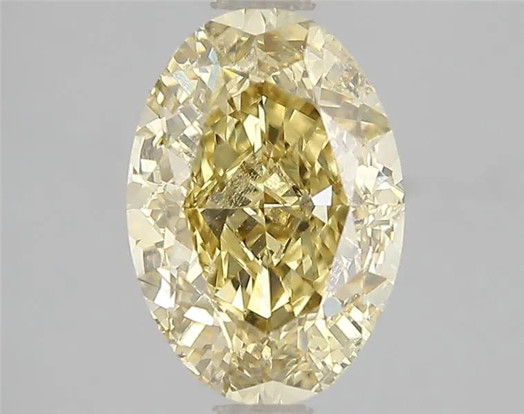 3.00ct Oval Lab Grown Diamond (Colour Fancy Vivid Yellow, Clarity VVS2, IGI Certified)