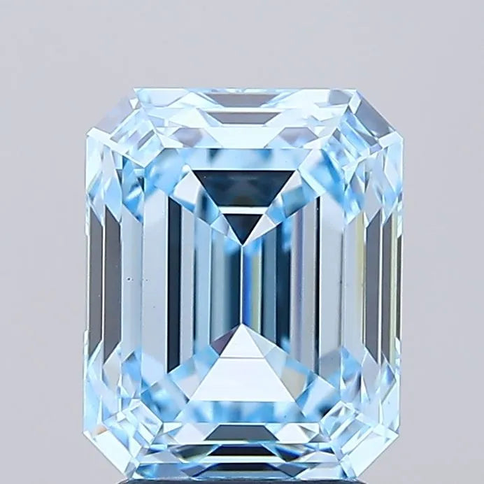 3.33ct Emerald Lab Grown Diamond (Colour Fancy Intense Blue, Clarity VS1, IGI Certified)
