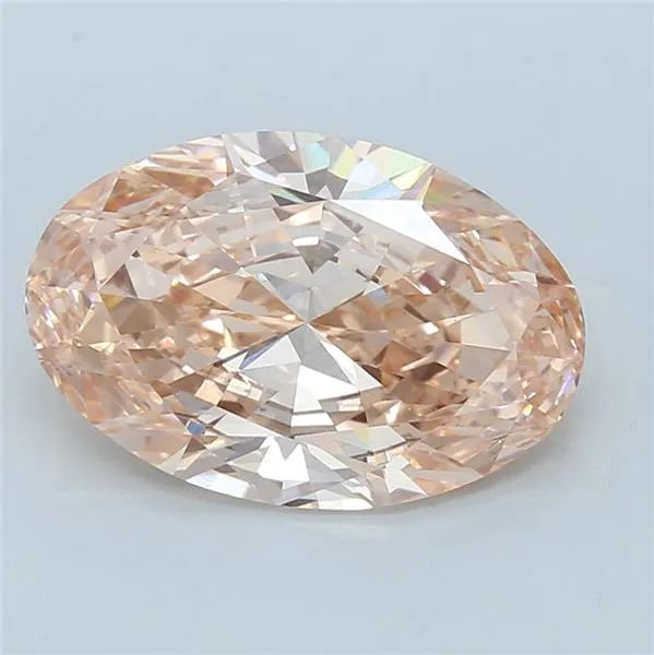 5.71ct Oval Lab Grown Diamond (Colour Fancy Intense Orangey Pink, Clarity VS1, IGI Certified)