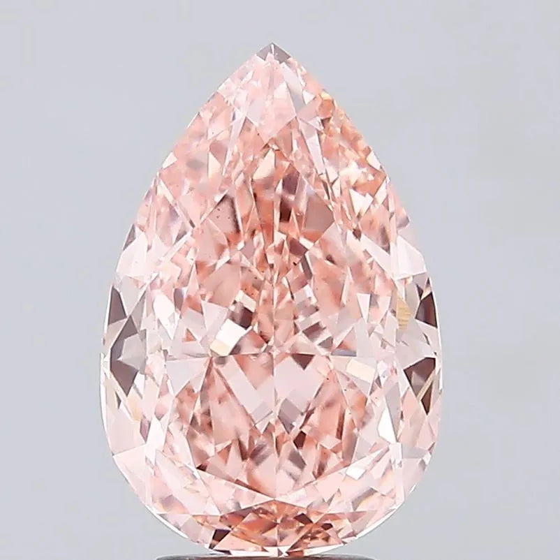 5.01ct Pear Lab Grown Diamond (Colour Fancy Intense Pink, Clarity VS1, IGI Certified)