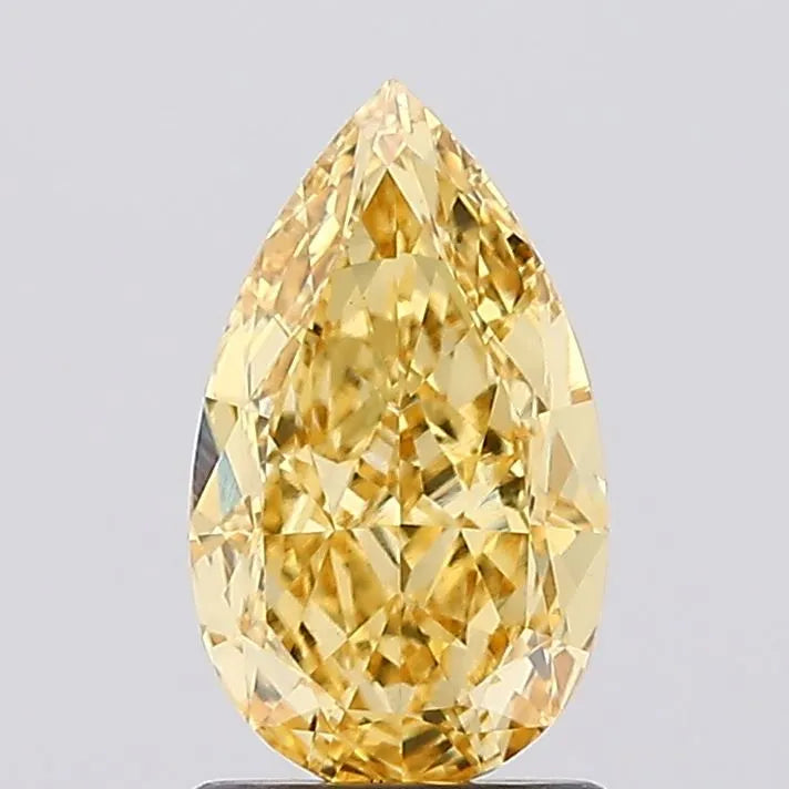 1.44ct Pear Lab Grown Diamond (Colour Fancy Vivid Yellow, Clarity VS1, IGI Certified)