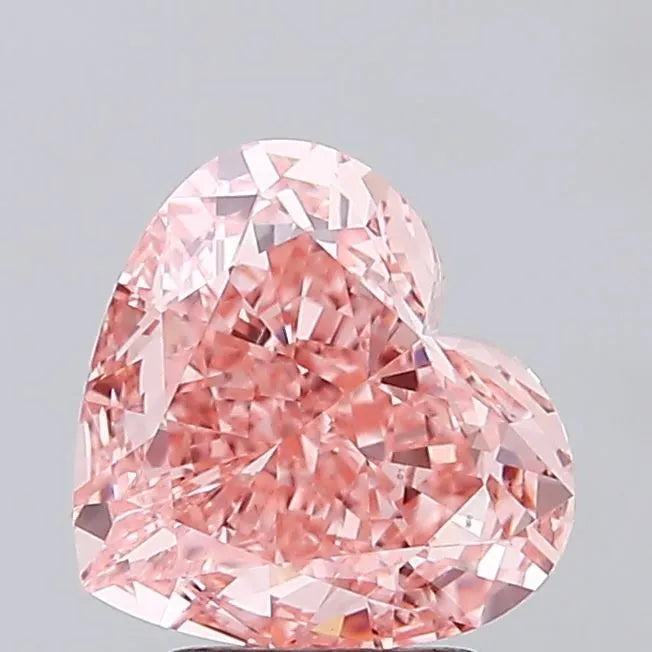 3.24ct Heart Lab Grown Diamond (Colour Fancy Vivid Pink, Clarity VVS2, IGI Certified)