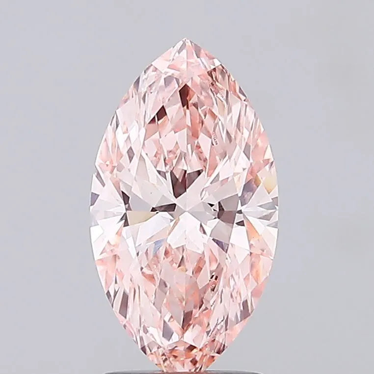 2.07ct Marquise Lab Grown Diamond (Colour Fancy Intense Orangey Pink, Clarity VVS2, IGI Certified)