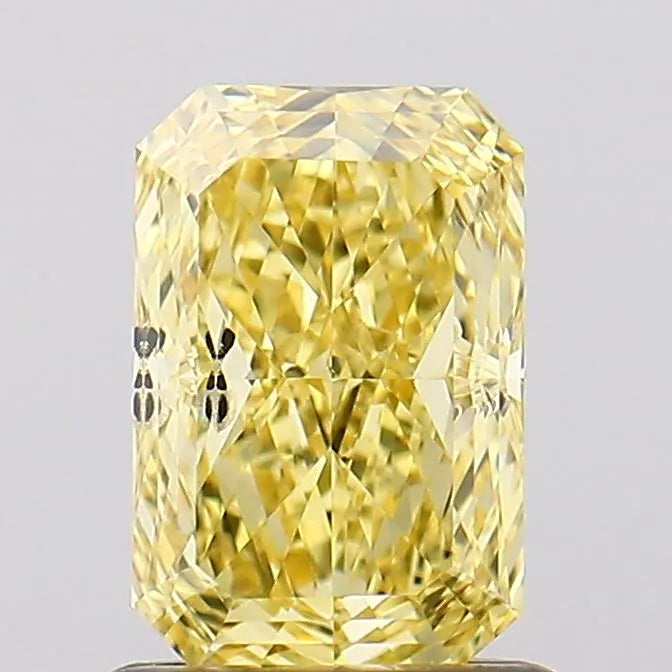 1.01ct Radiant Lab Grown Diamond (Colour Fancy Vivid Yellow, Clarity SI1, IGI Certified)