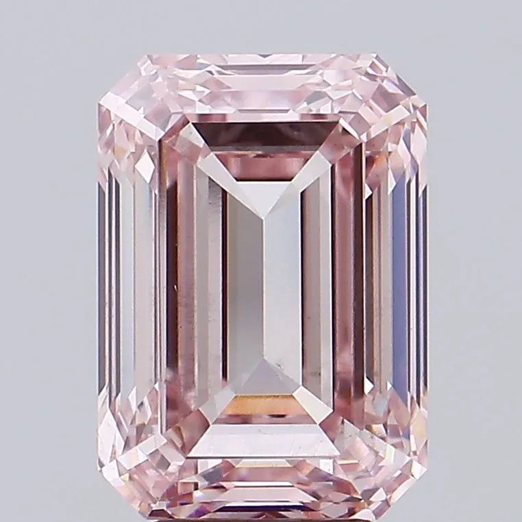 5.03ct Emerald Lab Grown Diamond (Colour Fancy Intense Pink, Clarity VS2, IGI Certified)