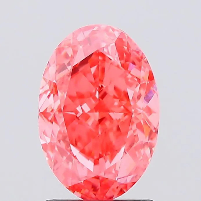 1.79ct Oval Lab Grown Diamond (Colour Fancy Vivid Pink, Clarity VVS2, IGI Certified)