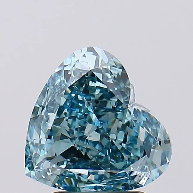 2.53ct Heart Lab Grown Diamond (Colour Fancy Vivid Green, Clarity VS1, IGI Certified)