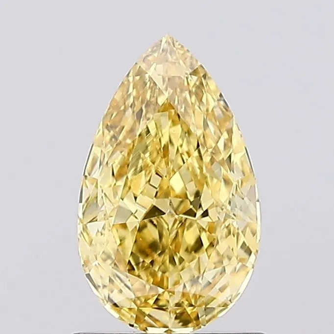 1.02ct Pear Lab Grown Diamond (Colour Fancy Vivid Yellow, Clarity VS1, IGI Certified)