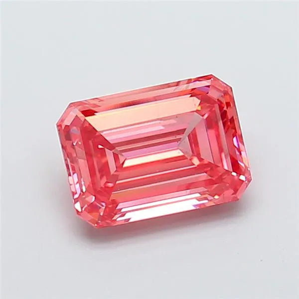 3.00ct Emerald Lab Grown Diamond (Colour Fancy Vivid Pink, Clarity VS2, IGI Certified)