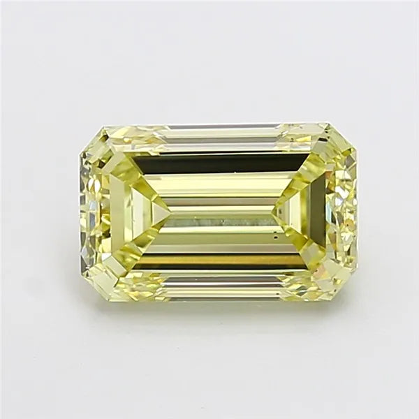 3.00ct Emerald Lab Grown Diamond (Colour Fancy Yellow, Clarity VS2, IGI Certified)