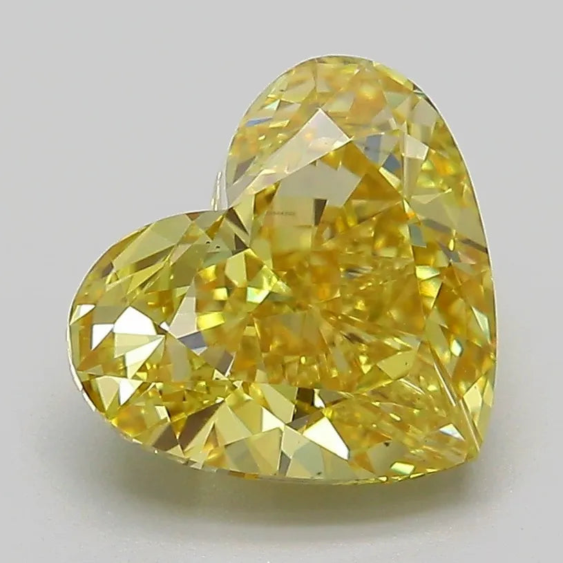 3.00ct Heart Lab Grown Diamond (Colour Fancy Intense Yellow, Clarity VS2, IGI Certified)
