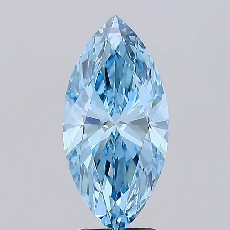 3.00ct Marquise Lab Grown Diamond (Colour Fancy Vivid Blue, Clarity VS1, IGI Certified)