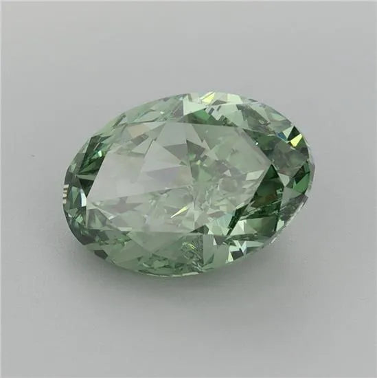 3.00ct Oval Lab Grown Diamond (Colour Fancy Vivid Green, Clarity VVS2, IGI Certified)