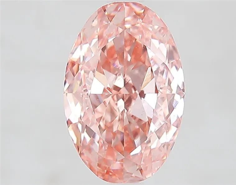 3.00ct Oval Lab Grown Diamond (Colour Fancy Vivid Pink, Clarity VS1, IGI Certified)