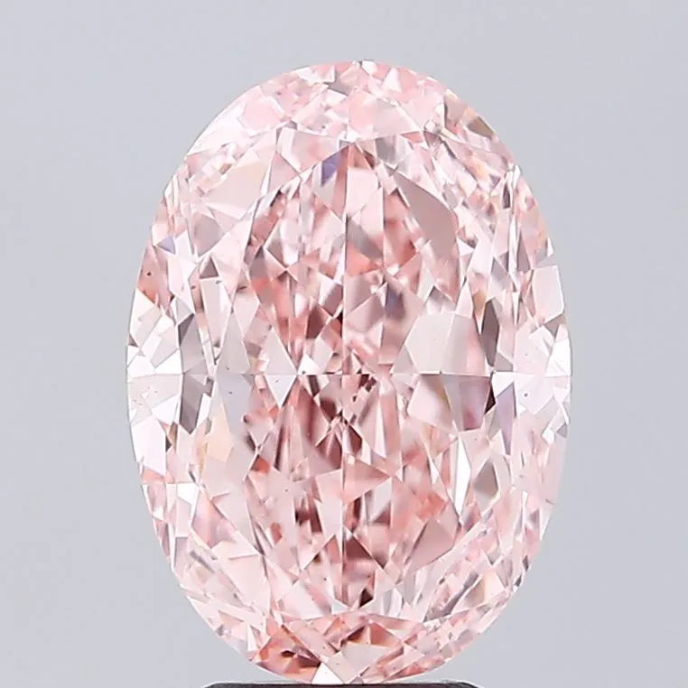 3.00ct Oval Lab Grown Diamond (Colour Fancy Vivid Pink, Clarity VS1, IGI Certified)