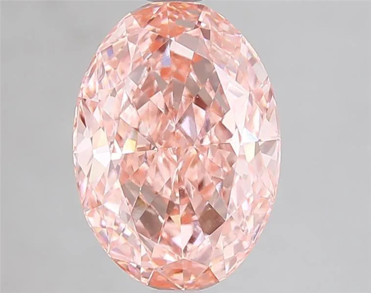 3.00ct Oval Lab Grown Diamond (Colour Fancy Vivid Pink, Clarity VS1, IGI Certified)
