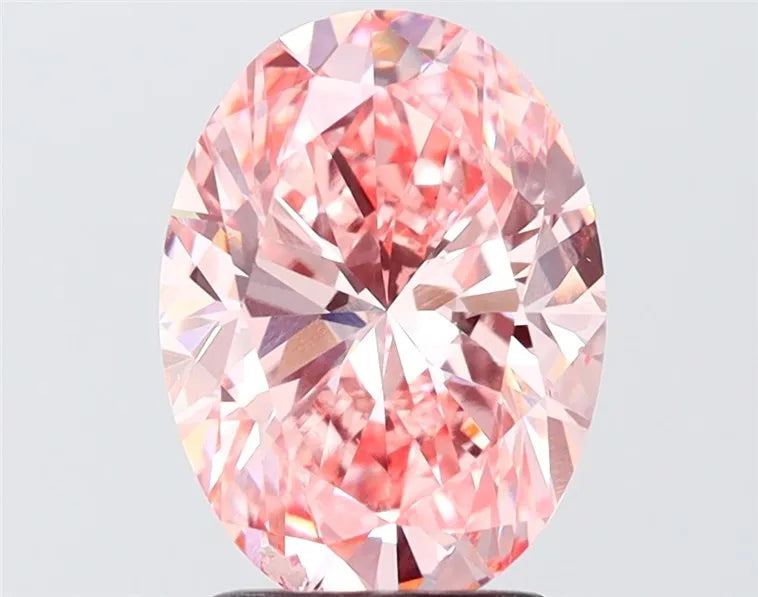 3.00ct Oval Lab Grown Diamond (Colour Fancy Vivid Pink, Clarity VS2, IGI Certified)