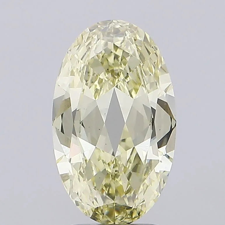 3.00ct Oval european cut Lab Grown Diamond (Colour Fancy Yellow, Clarity VS1, IGI Certified)