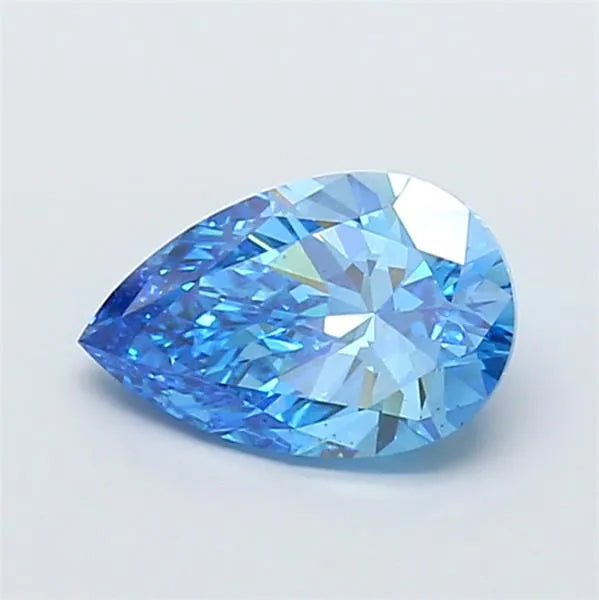 3.00ct Pear Lab Grown Diamond (Colour Fancy Vivid Blue, Clarity VS2, Cut EX, Uncertified)