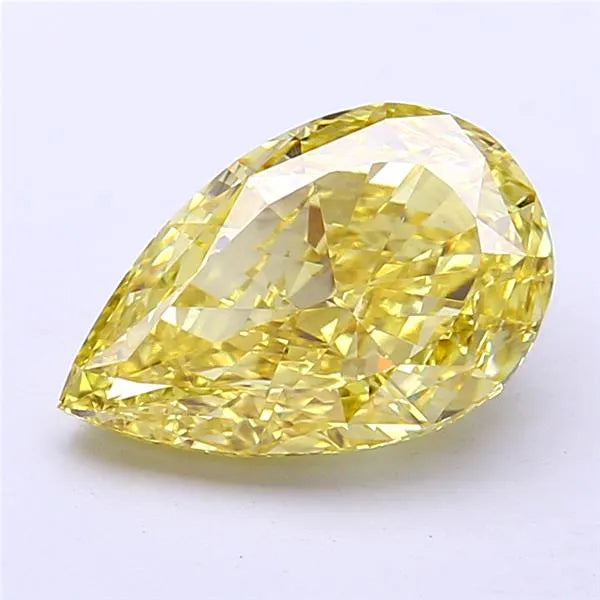 3.00ct Pear Lab Grown Diamond (Colour Fancy Vivid Yellow, Clarity VS2, Uncertified)