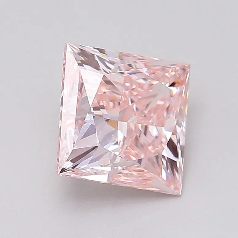 3.00ct Princess Lab Grown Diamond (Colour Fancy Intense Pink, Clarity VVS2, IGI Certified)