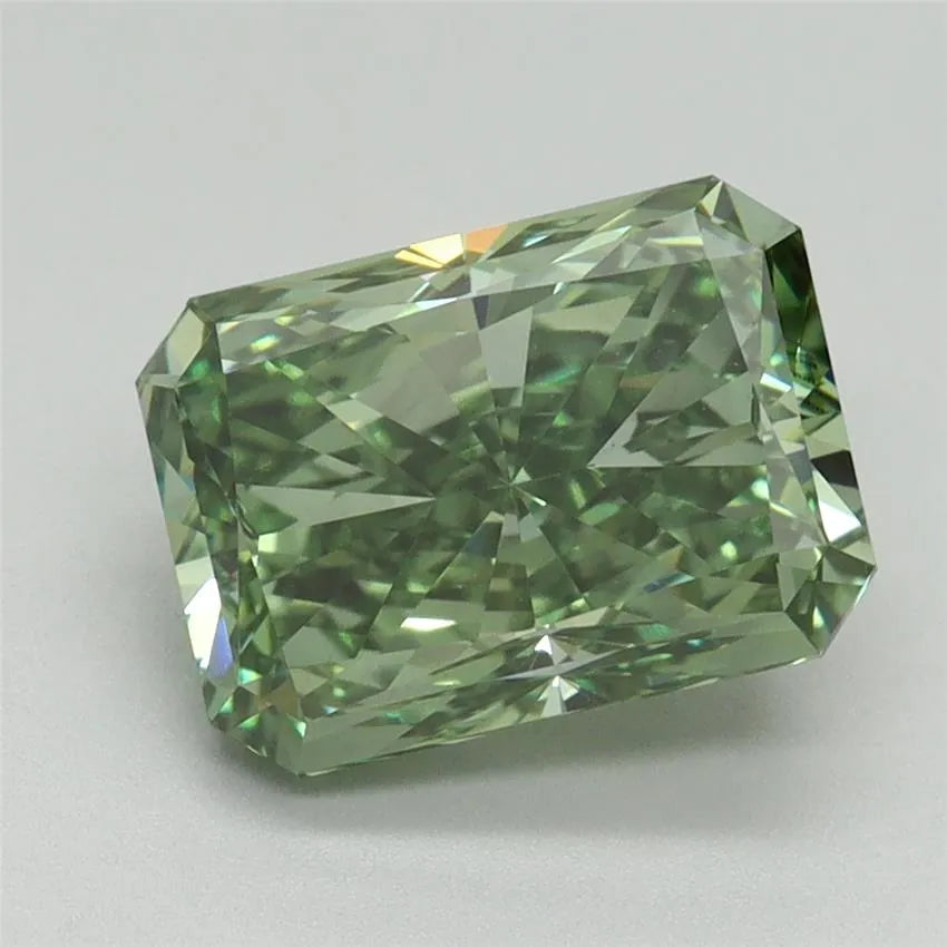 3.00ct Radiant Lab Grown Diamond (Colour Fancy Vivid Green, Clarity VS1, IGI Certified)