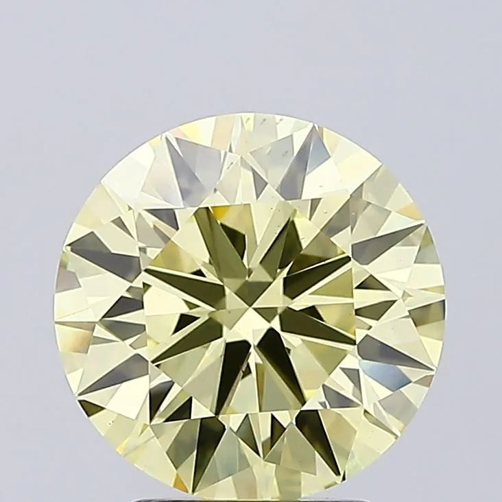 3.00ct Round Lab Grown Diamond (Colour Fancy Intense Yellow, Clarity VS1, Cut EX, IGI Certified)