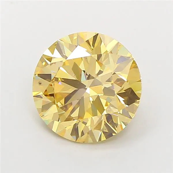 3.00ct Round Lab Grown Diamond (Colour Fancy Yellow, Clarity VS2, Cut EX, IGI Certified)