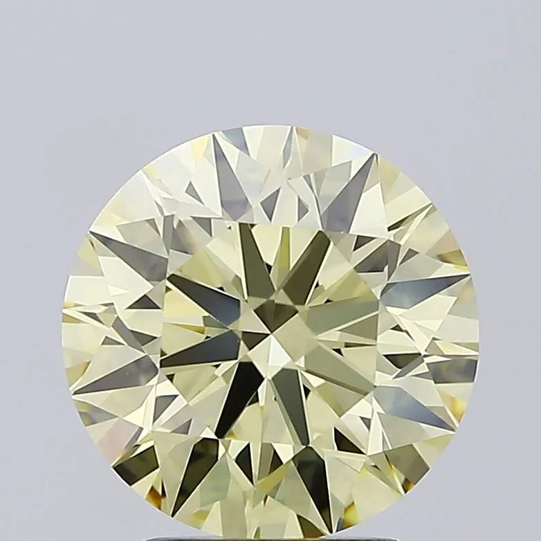 3.00ct Round Lab Grown Diamond (Colour Fancy Yellow, Clarity VVS2, Cut ID, IGI Certified)