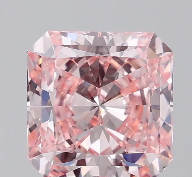 3.00ct Square radiant Lab Grown Diamond (Colour Fancy Intense Pink, Clarity VVS2, Cut VG, IGI Certified)